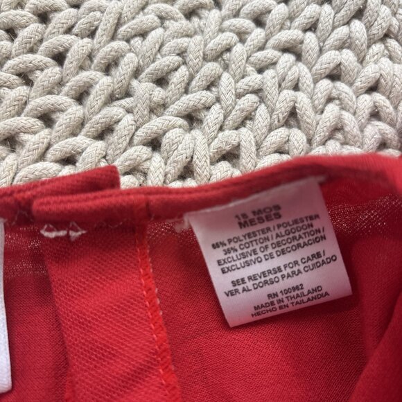 Vintage Tiny Tots Red Butterfly Knit Dress with Bloomers Toddler 18 Months - Picture 6 of 6